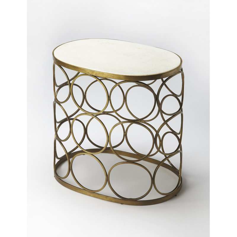 Talulah Oval Marble Side Table