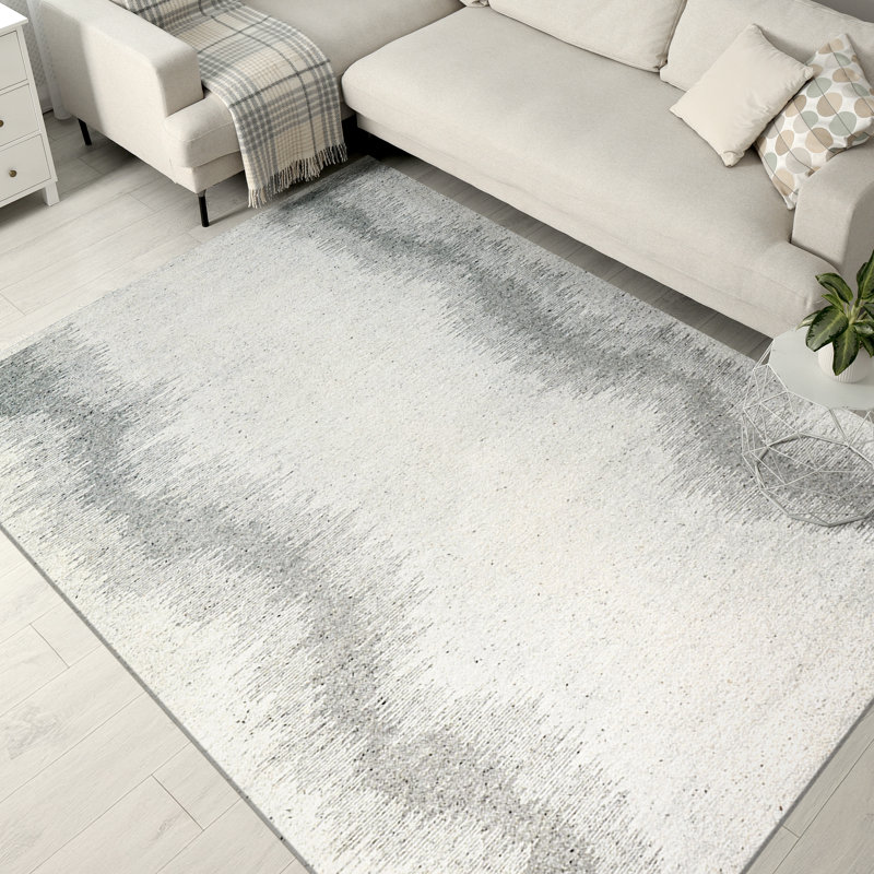 Hand Woven Wool Area Rug, Rectangle 8' x 10'