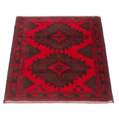 Tapis brun Teimani 3 pi 4 po x 5 pi 1 po