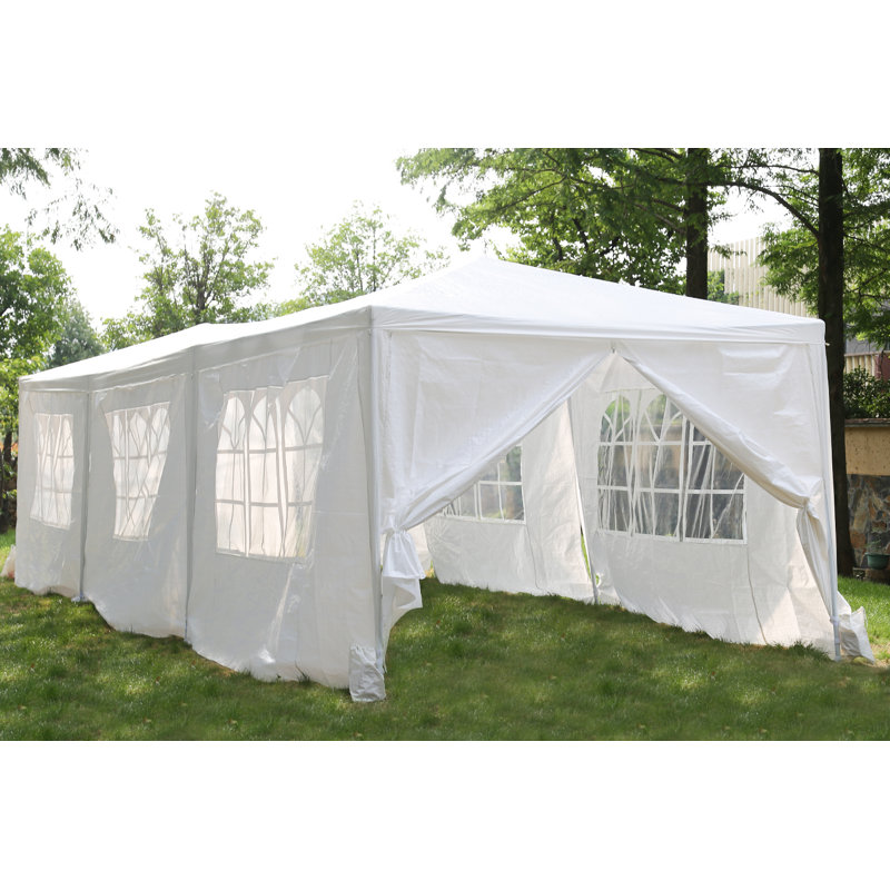 Party Tent 10x30 Wedding Tent Patio Tent All Weather Resistant Outdoor Camping Canopy Heavy Duty Gazebo with 8 Removable Sidewalls for Backyard Garden Patio