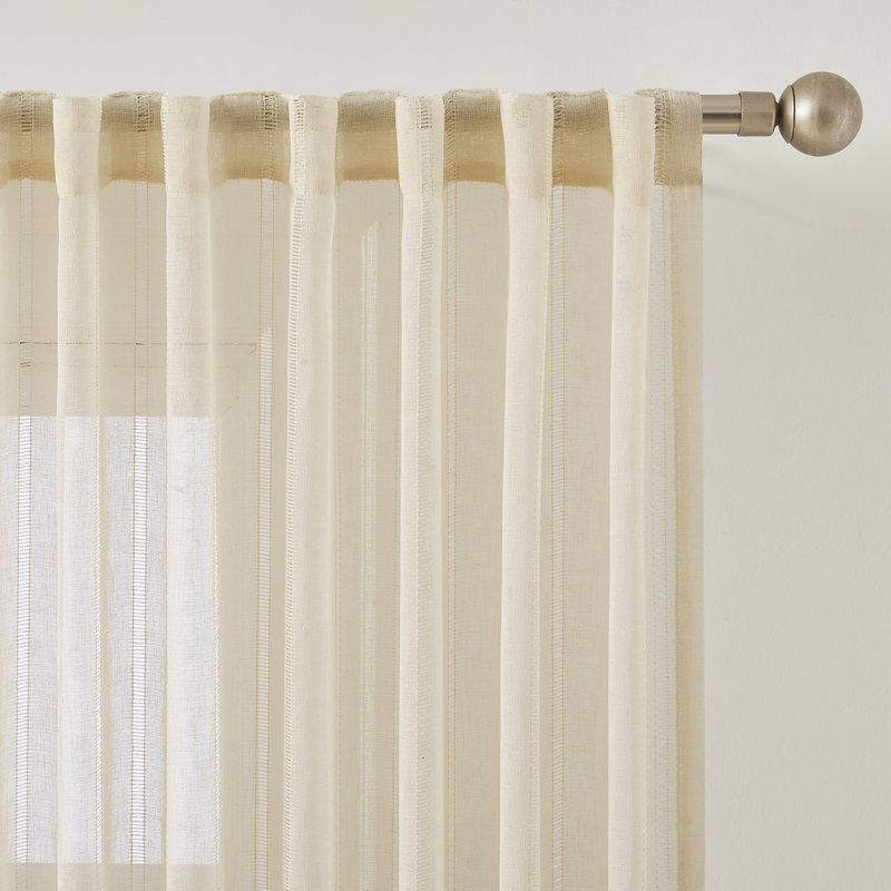 Paire de rideaux transparents Calia 52x84, Jaune