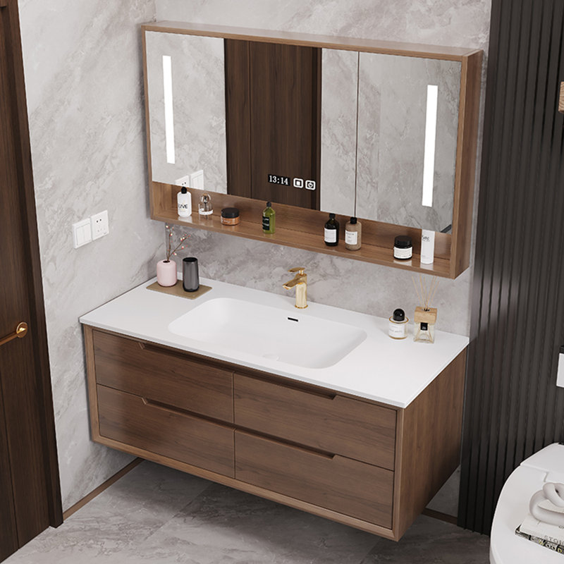 Armoire de salle de bain de style classique chinois, H 19,7 po x l 47,2 po x P 21,7 po