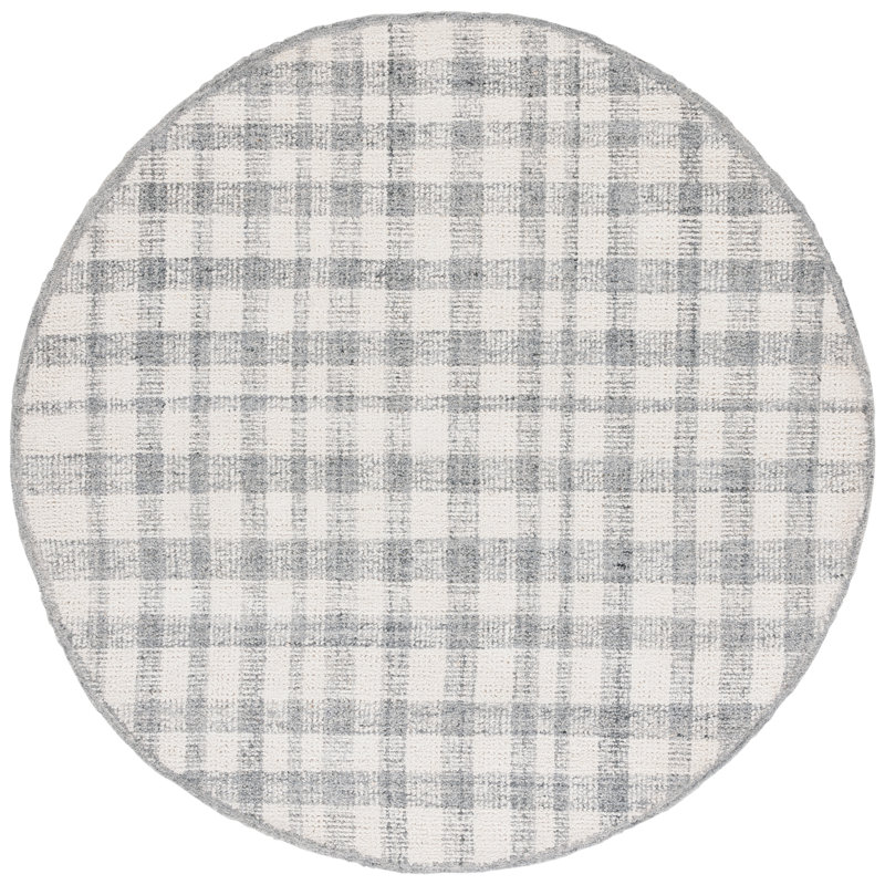 Chamisa Tufted Performance Plaid Rug, Round 6"
