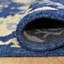 Tapis bleu floral fait à la main 100% laine bleu-2067543958