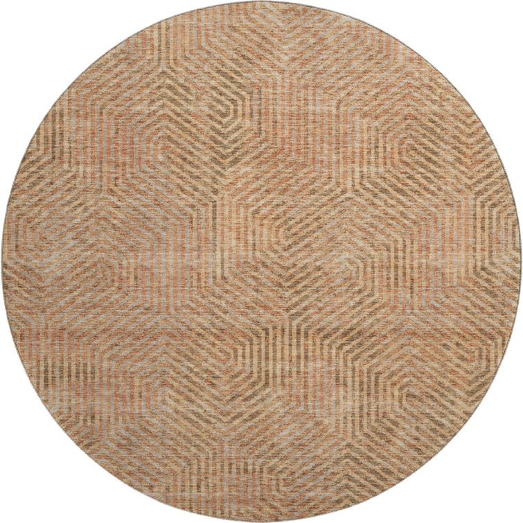 Premium Machine Washable Prisco Copper Rug