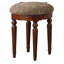 Ensemble de coiffeuse 3 pièces avec tabouret rembourré Enay, miroir, 5 tiroirs, brun cerise-127850207