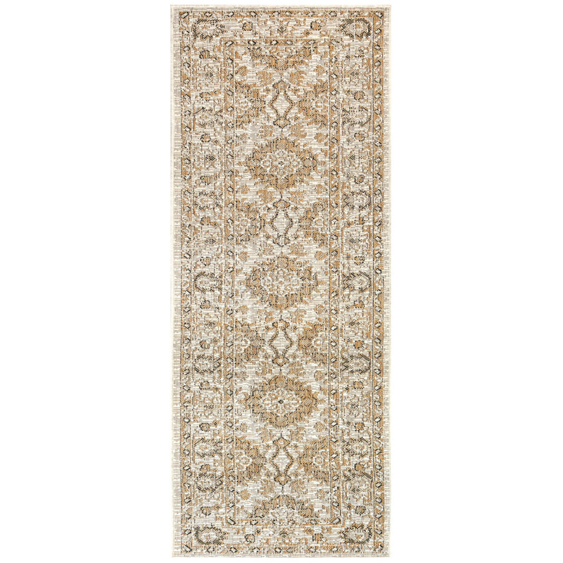 Tapis oriental tissé à la machine Kaed , Tapis de couloir 1 pi 11 po x 4 pi 11 po