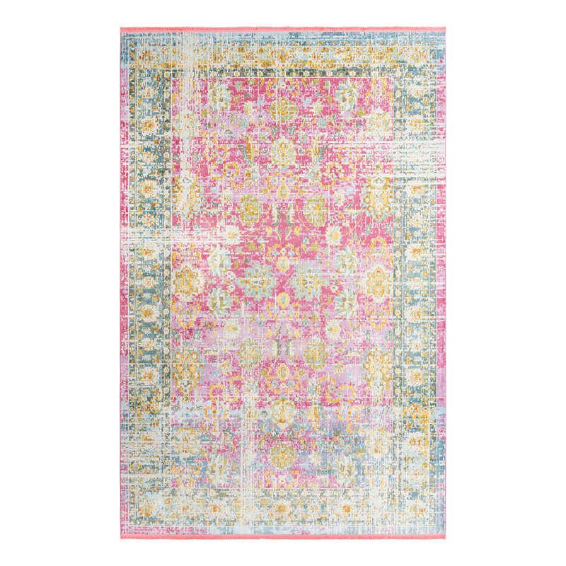 Haefner Floral Indoor Rug, Rectangle 5'5" x 8'