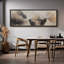 «Grunge Abstract Paint Stroke Effect Minimal Landscape Abstract Landscape Brown Grey Mountain Expanse», reproduction d'art sur toile-98042226-111176946