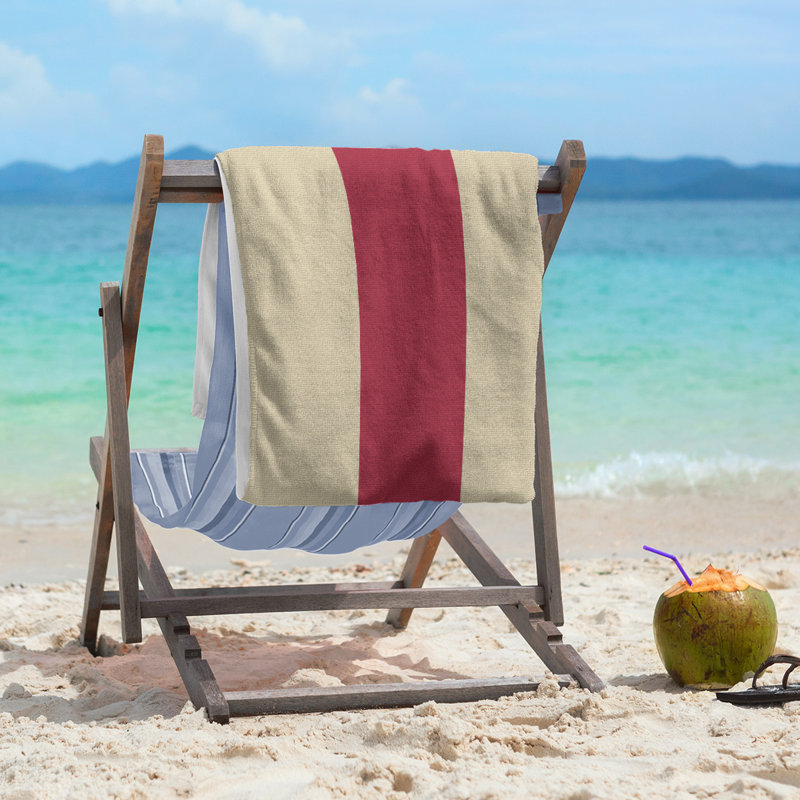 Beach Towel, Sonoran Sand/Sedona Red/Sonoran Sand, Polyester/Cotton, Beach Towel