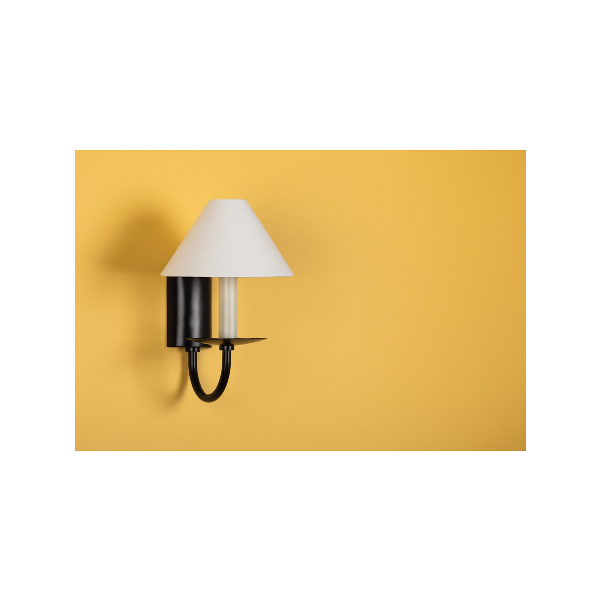 Single Light Steel Dimmable Candle Wall Light, Soft Black