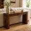 Table de bar 50 po à grain de bois en noyer avec 2 tiroirs de rangement, multifonctionnelle pour bureau à domicile-678633088
