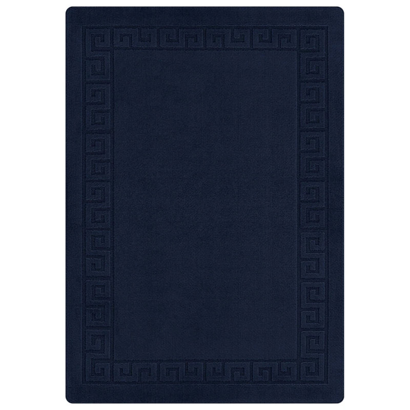Navy Non Slip Rocco Area Rugs & Runners – Luxury Living Room Carpet, Bedroom Rug, Kitchen Floor Mat & Hallway Door Mat