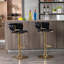 Set Of 2  Bar Stools,With Chrome Footrest And Base Swivel Height Adjustable-1372934370