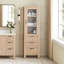 22 po. Armoire de rangement en chêne naturel vieilli pour salle de bain et salon-2032034363-2032034362