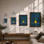 Geometric Pineapple Minimalist - Framed Print-850349697-850349696