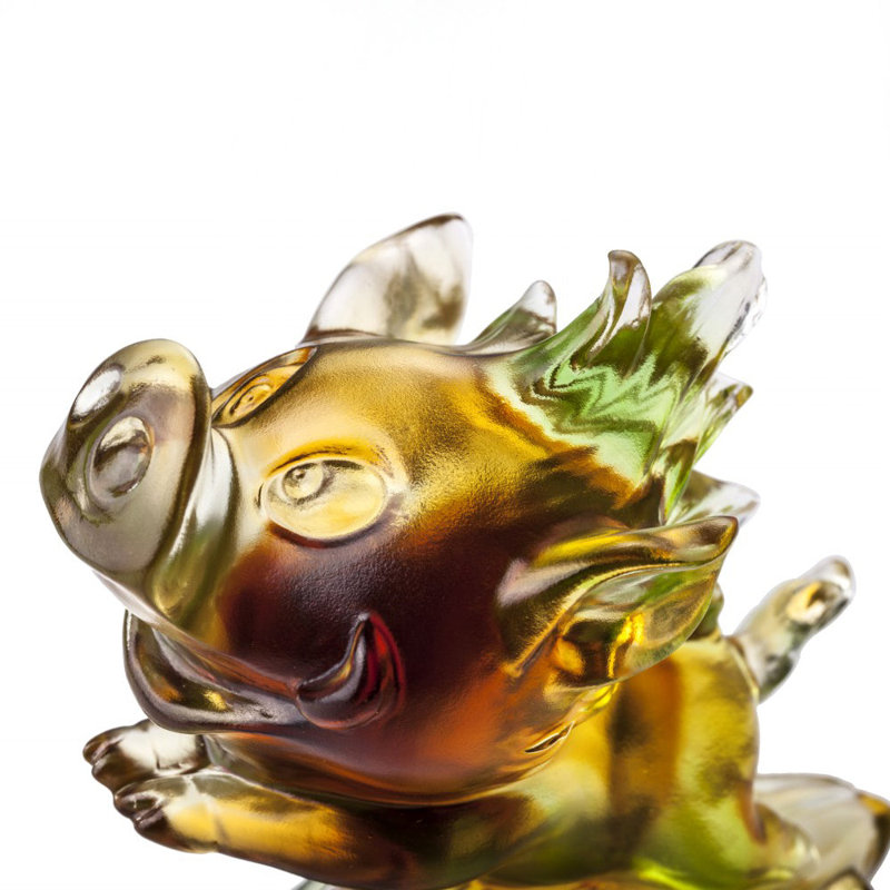 Figurine, Amber/Spring Green