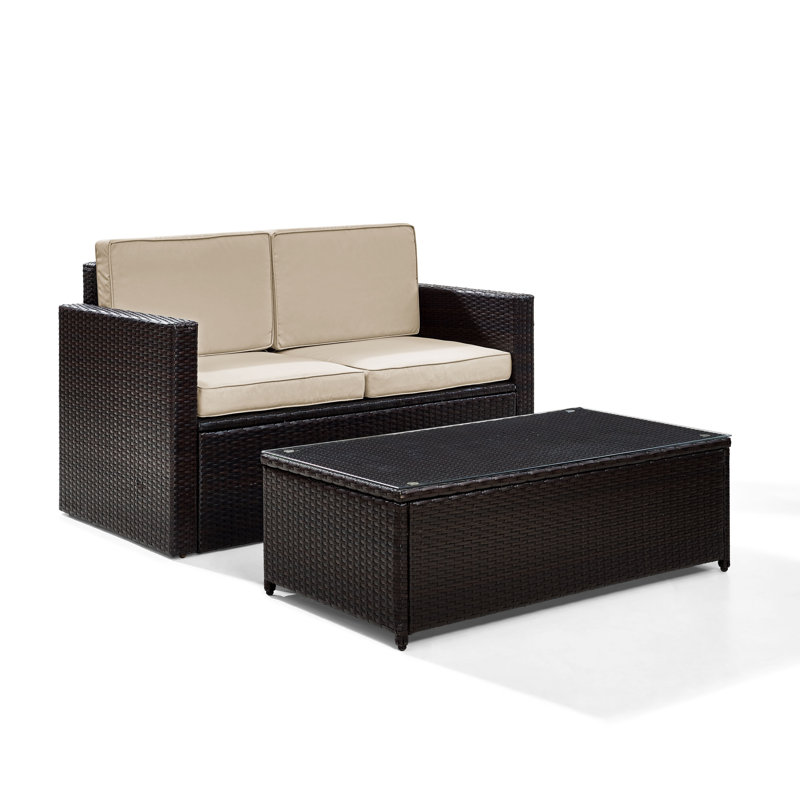 Arbedella 2 - Person Patio Conversation Set, Sand
