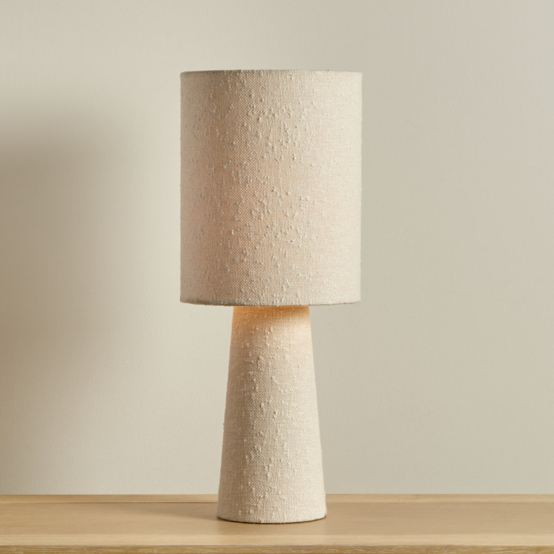 Dawnell 50cm Table Lamp - Ivory Boucle, Ivory Boucle