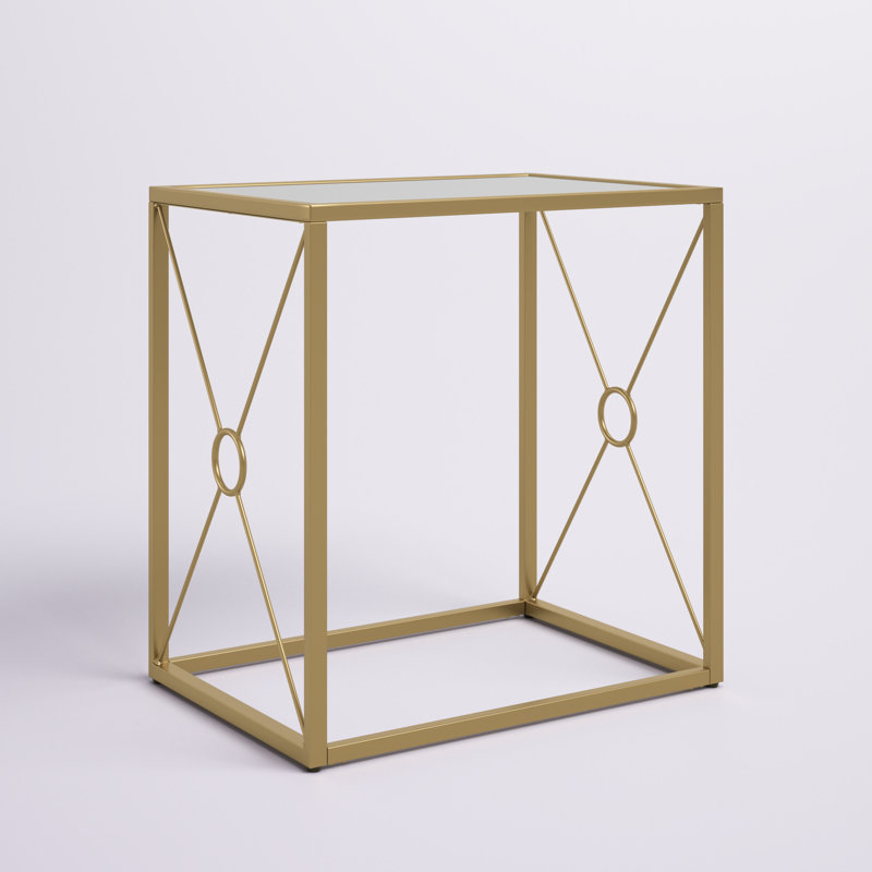 Reagan Glass Top End Table