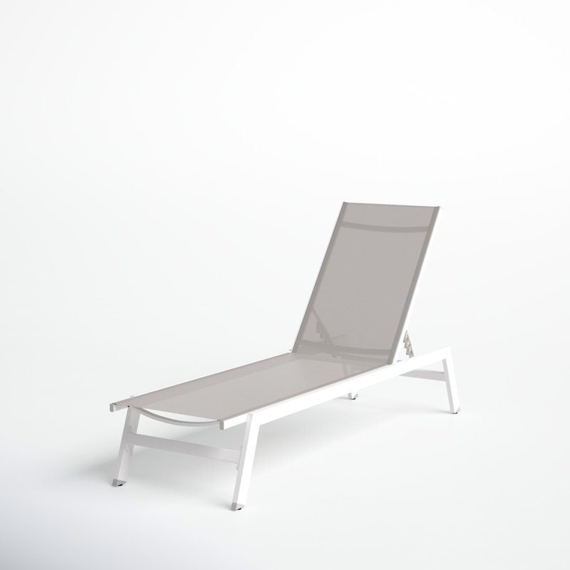 Yves Sunlounger, Silver/Beige