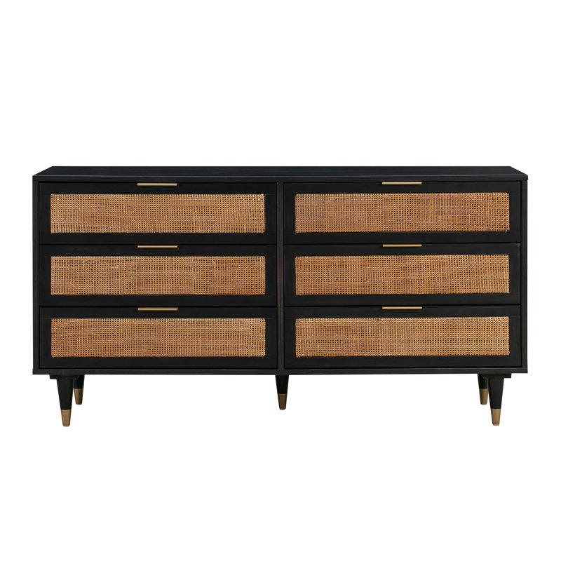 Commode de chambre à coucher, Noir / brun