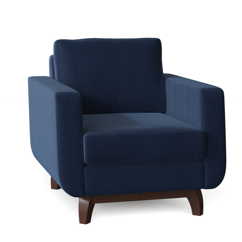Loy Upholstered Armchair, Bennett Indigo