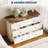 6 Dresser for Bedroom, 47 in Wide Drawer Dresser with Storage Freestanding, Wooden Closet Storage Chest-1675214887