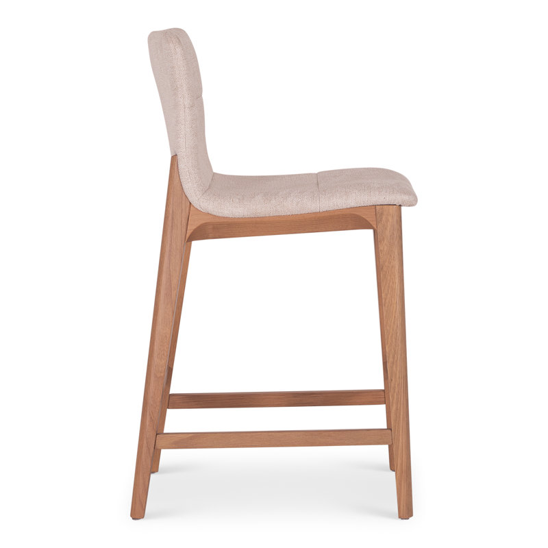 Modern Brazilian - Godan Stool, Harvest Natural Seat/Domasco Frame, Counter Stool (25.25” Seat Height)