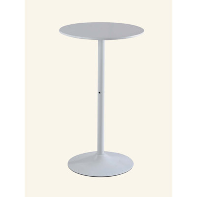 Round Bar Table, modern dining table, dining table, MDF tabletop and iron-painted matte base, round dining table, medieval living room coffee table (2