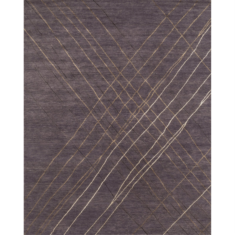Hermitage Hand Knotted Abstract Indoor Rug, Rectangle 2' x 3'