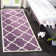 Tapis mauve / ivoire en laine Carolene