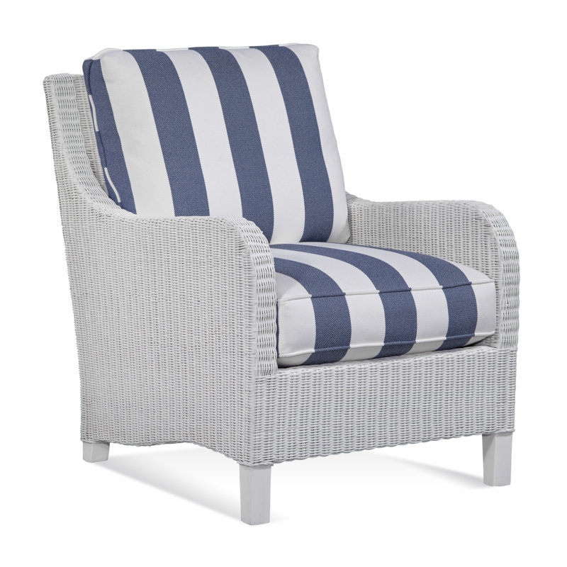 Gibraltar Armchair, Frost White, White Performance Fabric; 0851-94