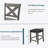 5-Piece Counter Height Rustic Farmhouse Wooden Bar Table Set With 4 Sturdy Dining Chairs And Comfortable Seating.-13298340-13298343
