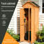 Remise de rangement extérieure - Armoire à outils imperméable en bois pour patio, pelouse avec portes verrouillables. Weather Design Utilisation à long terme. Assemblage simple, fournitures de jardin et de piscine à usages multiples. Fabrication solide. 23,24 po