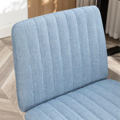 Chaise de bureau bleue - pivotante et réglable en hauteur, revêtement en tissu confortable, base en métal stable, dossier épais en mousse, 5 360 ° bleu, personnalisable pour un confort optimal, respirant