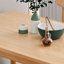 Table de salle à manger rectangulaire en bois d'hévéa massif pour la salle à manger / cuisine-1249292629