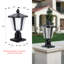 Lanterne d'extérieur solaire de 15 pouces, lumière de jardin à DEL noire moderne - parfaite pour le jardin / l'allée / le jardin, pas de câblage facile à installer, marche / arrêt automatique, luminosité réglable-120876645