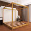 Lit plateforme à baldaquin très grand avec pieds en bois-781399314-781399313