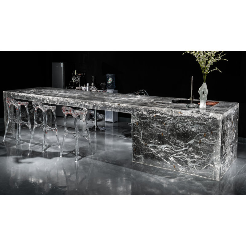 Luxury Ocean-inspired Large Kitchen Island – Modern Kitchen Island Table & Designer Kitchen Decor