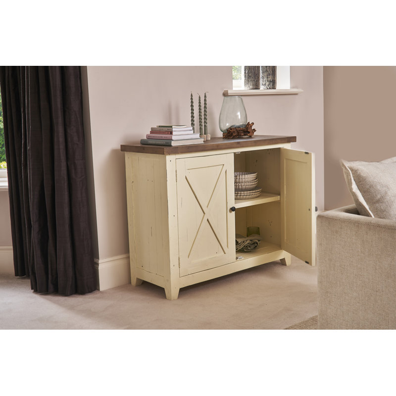 Winnie Small Sideboard, Brown/White