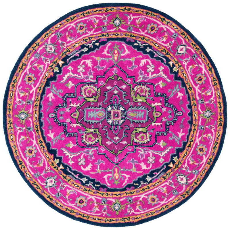 Blokzijl Hand Tufted Wool Oriental Rug, Round 5'