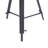 Wyble Metal Compass Side End Accent Table with Clock and Clear Glass Top-1097518863-1097518862