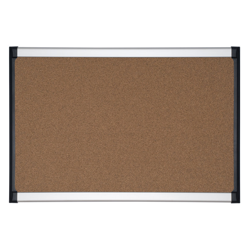 Wall Cork Magnetic Medium - 4' - 6' Bulletin Board, Black, 90cm H x 120cm L x 1.5cm D