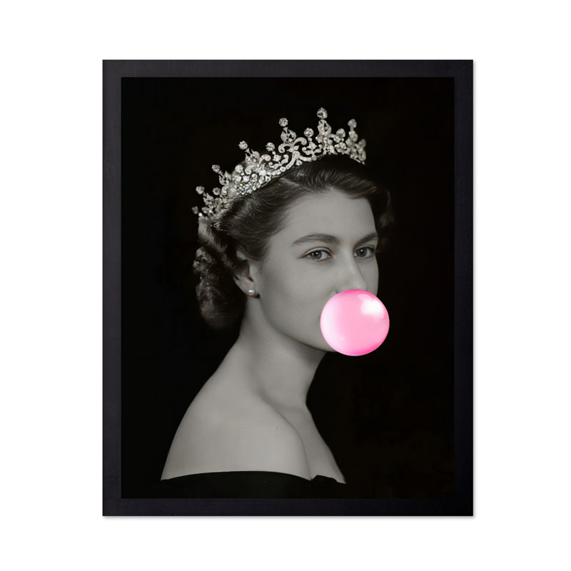 Queen Elizabeth Pink Bubble Gum No2, 16"H x 20"W, Poster, Unframed