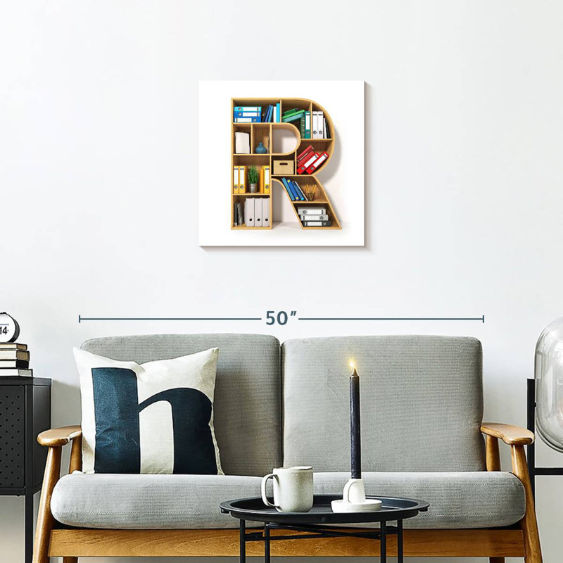 Keiri R Shaped Bookshelf, 20" H x 20" W