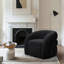 Fauteuil demi-tonneau pivotant rembourré Aunna-249351914