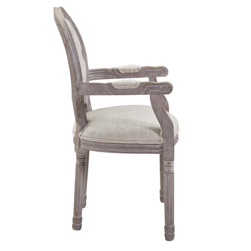 Ensemble de 2 chaises de salle à manger Arise Vintage, Polyester beige, Gris