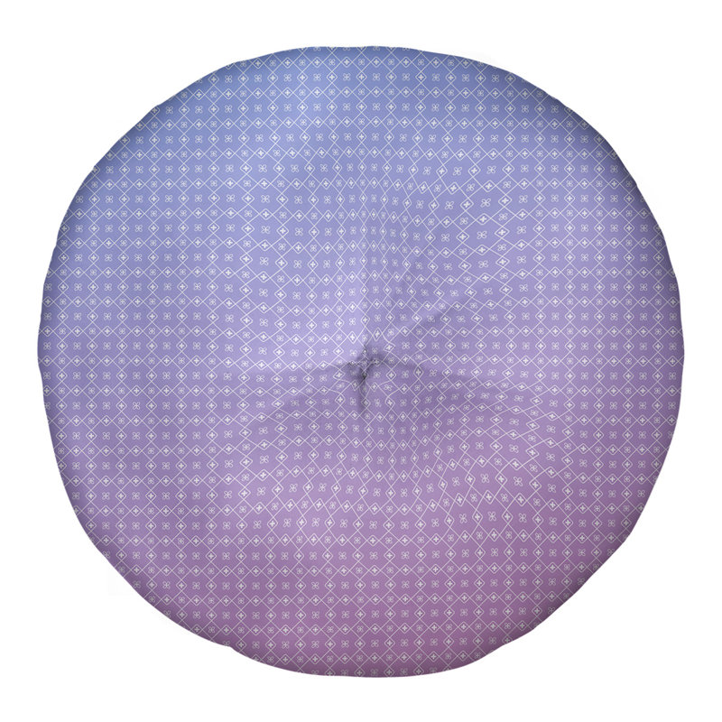 Coussin de sol Katelyn Elizabeth, 30 po x 30 po, Bleu / Rose