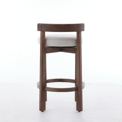 Ensemble de 4 tabourets de comptoir pivotants, tabourets de bar modernes avec dossier Mid-Century, hauteur de siège de 26 pouces